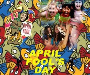 пазл День смеха, День дурака отмечается 1 апреля посвящен шуткам во многих странах
